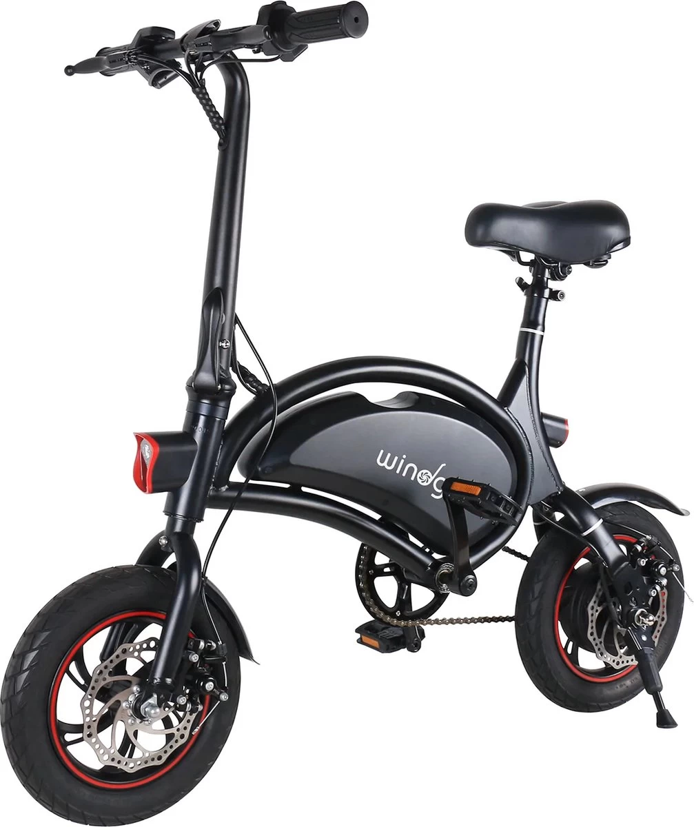 Windgoo - B3 Elektrische Long-Range E-Bike Met Trappers - E-bike - 25Km / H - Zwart - Afbeelding 4