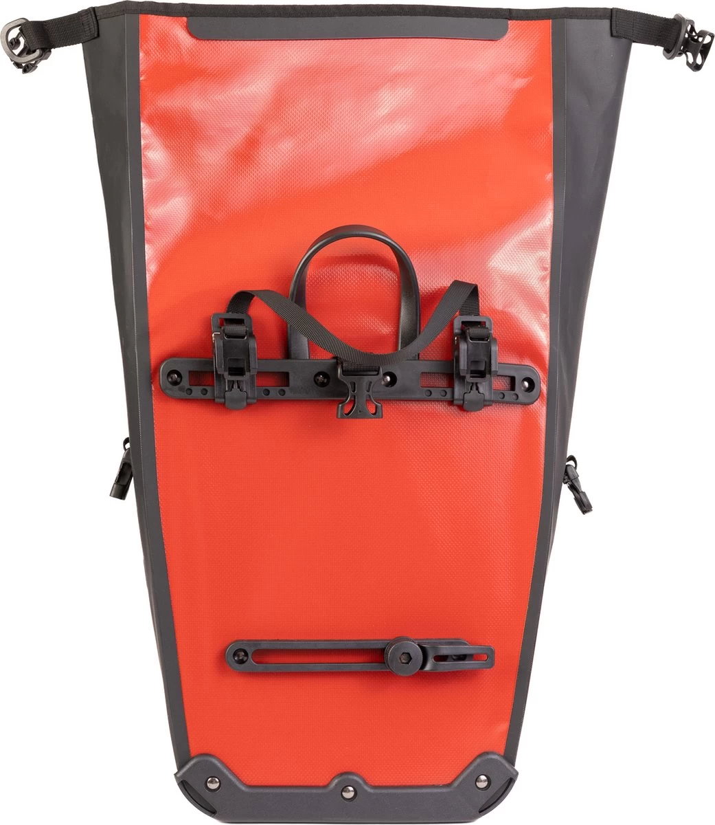 Ekostar® Online Shopping - 2in1 Fietstas - 100% Waterdicht - Rolltop - Rood - 17 Tot 28 Liter - Enkele Fietstas - Afbeelding 3
