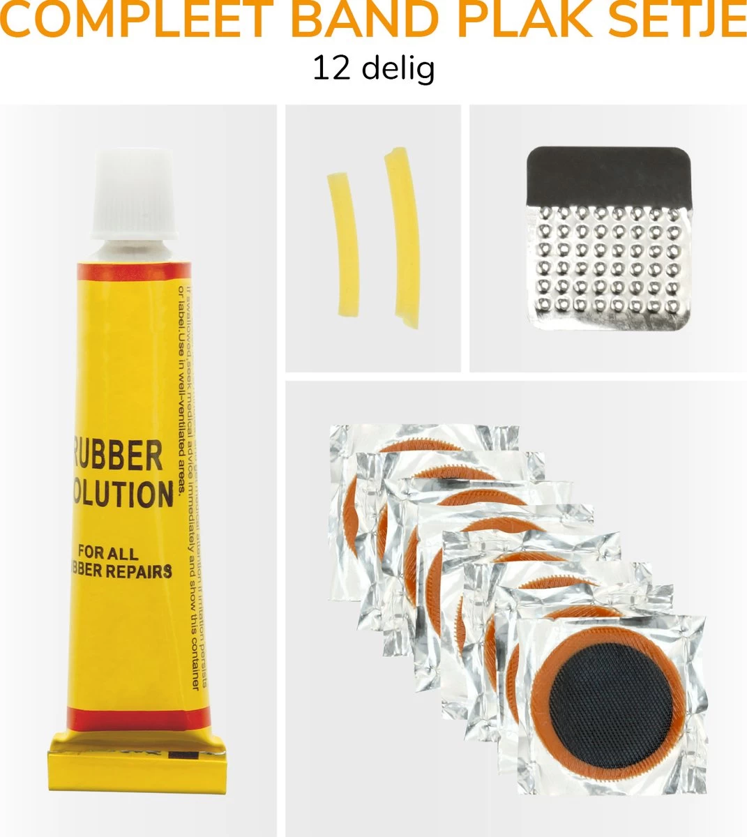 Fietstas - Met Fietspomp, Multitool En Bandenplakset – Fietsgereedschap, Fietsreparatieset - Zwart - Afbeelding 8