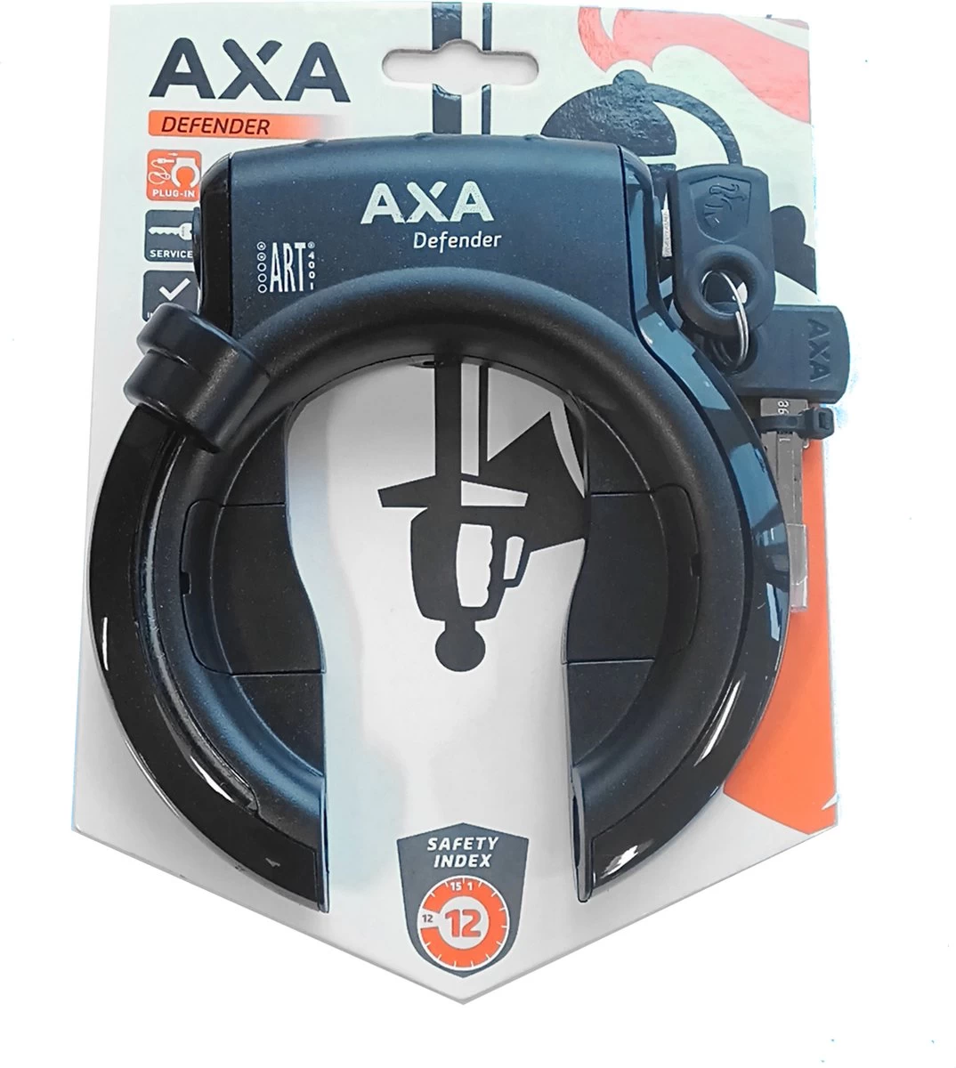 Axa Defender - Ringslot - Zwart - Met Insteekmogelijkheid - ART2 Goedgekeurd