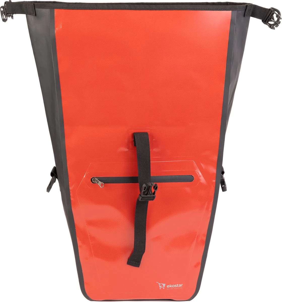 Ekostar® Online Shopping - 2in1 Fietstas - 100% Waterdicht - Rolltop - Rood - 17 Tot 28 Liter - Enkele Fietstas - Afbeelding 4