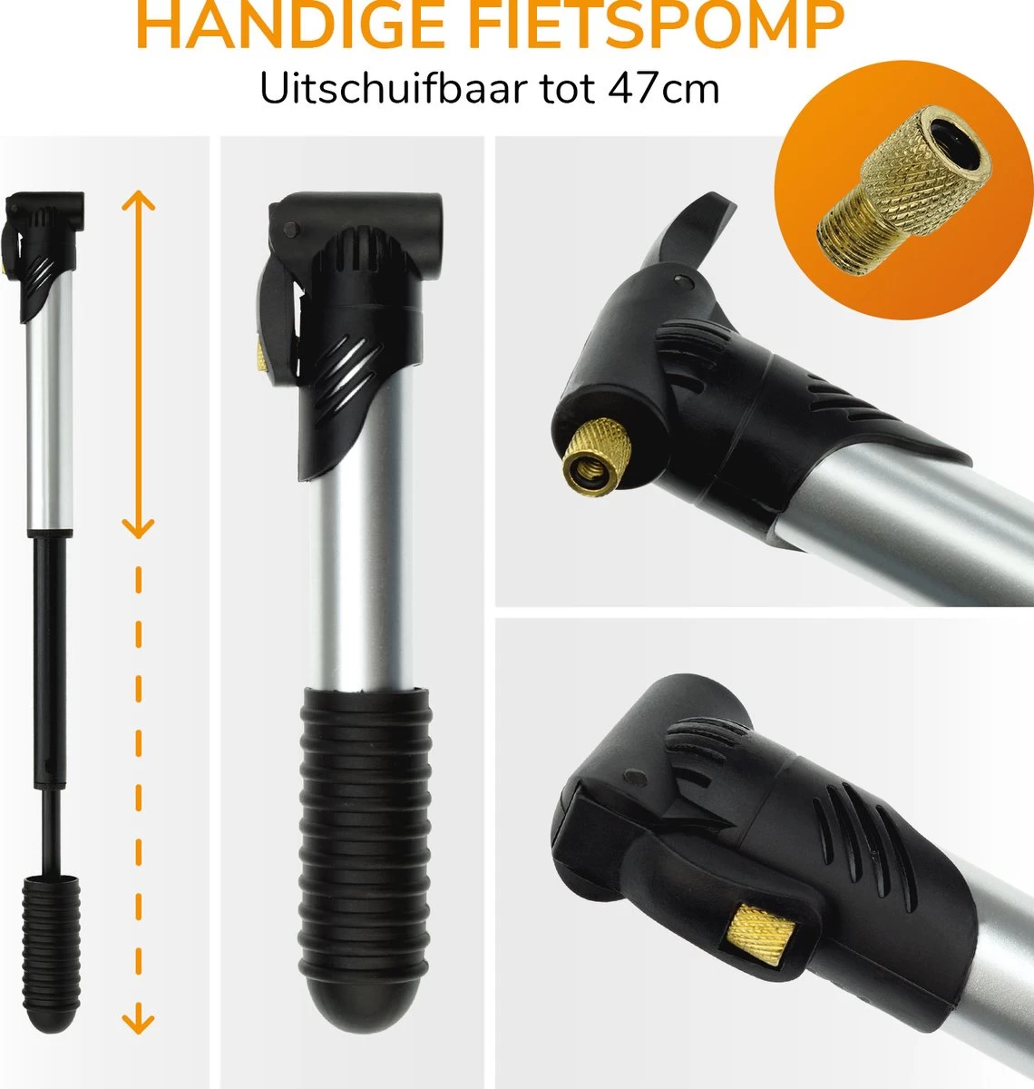 Fietstas - Met Fietspomp, Multitool En Bandenplakset – Fietsgereedschap, Fietsreparatieset - Zwart - Afbeelding 9