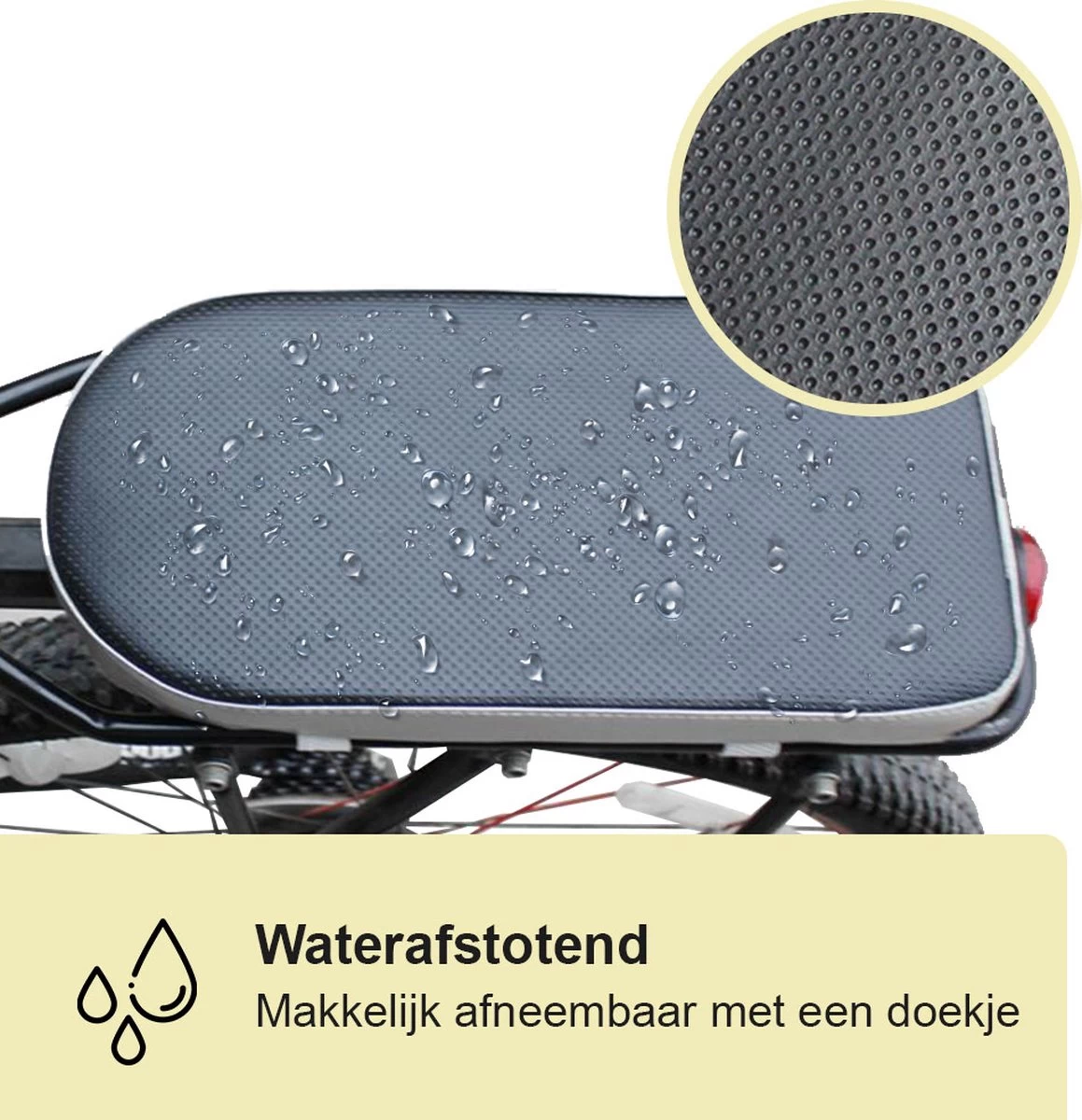 Lynnz® Bagagedrager Kussen - Fietskussen Achter - Bagagedragerkussen - Kussentje - Fiets Kussen - Afbeelding 2