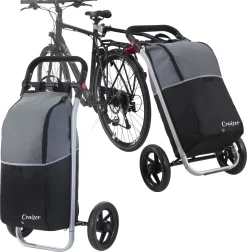 Shoppingcruiser 2 In 1 Boodschappentrolley Voor Achter De Fiets - Fietskar - Robuuste Boodschappenwagen - Allround Bagagekar