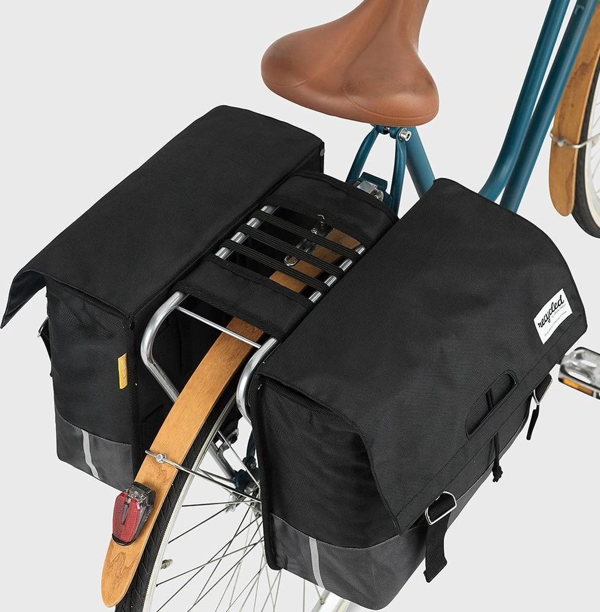 Urban Proof Fietstas Dubbel 40L Recycled Zwart Gri-Zwart/Grijs - Afbeelding 2