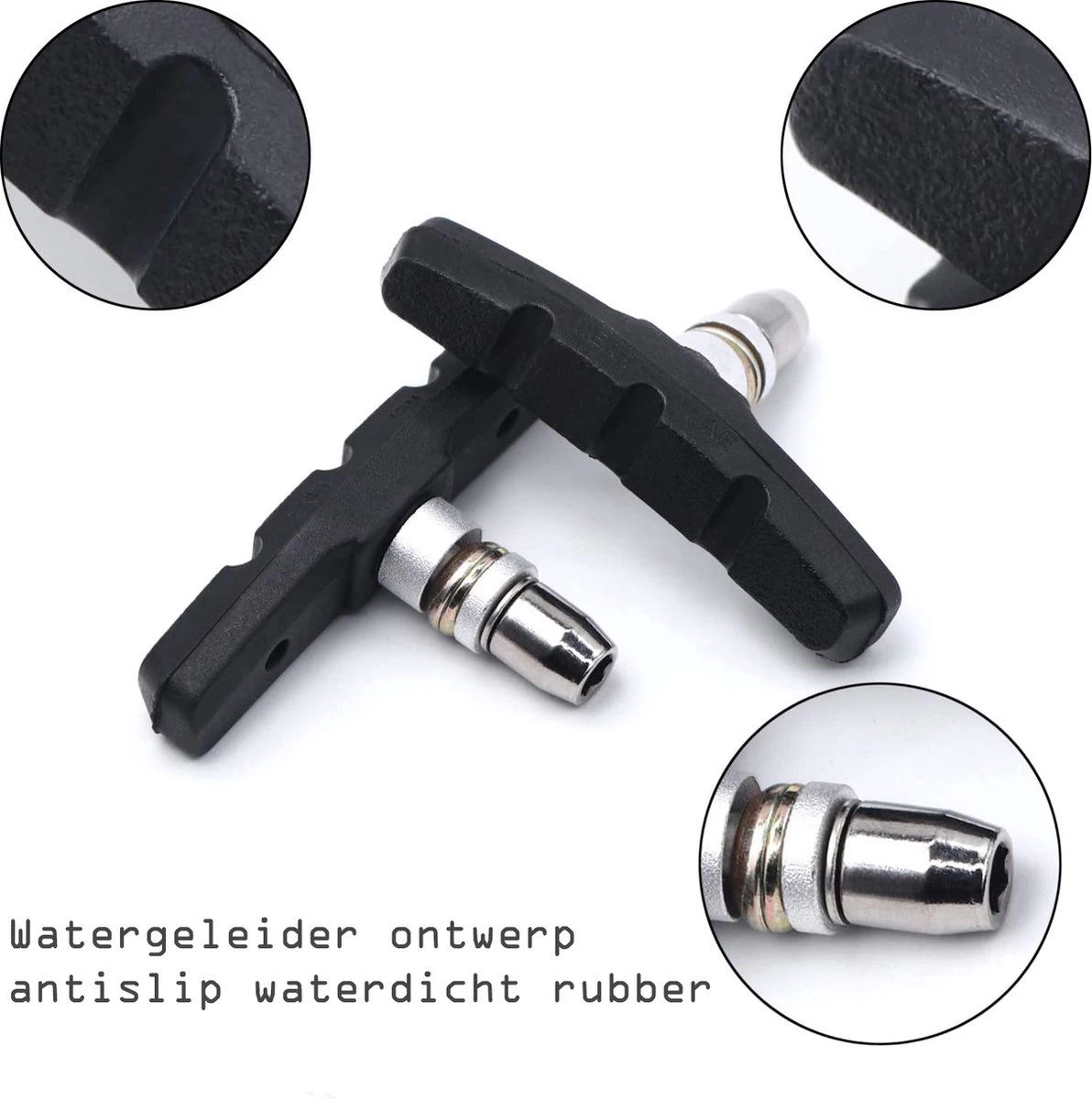 4 Set Universele Rubberen Fiets V Remblokken Set - 4 Paar – 8 Stuks – 70mm | Rubber Remblokjes | Fietsen Remblok | Remblokkenset | Remblokset Geschikt Voor Mountainbike, Stadsfiets, Vouwfiets En Tourfiets - Afbeelding 8