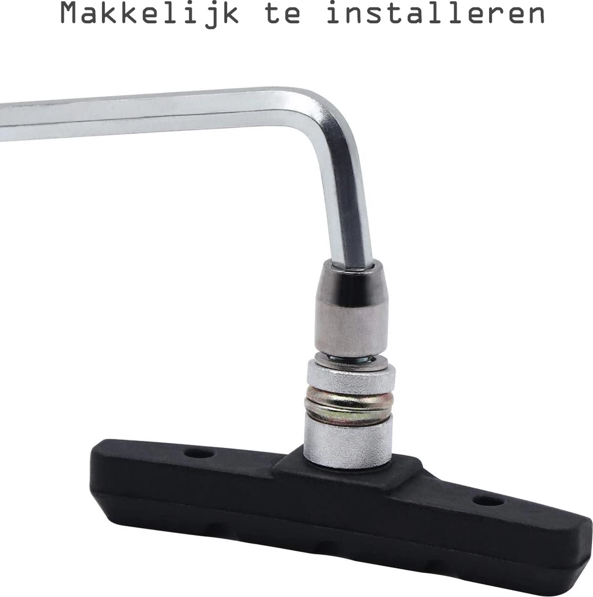 4 Set Universele Rubberen Fiets V Remblokken Set - 4 Paar – 8 Stuks – 70mm | Rubber Remblokjes | Fietsen Remblok | Remblokkenset | Remblokset Geschikt Voor Mountainbike, Stadsfiets, Vouwfiets En Tourfiets - Afbeelding 3