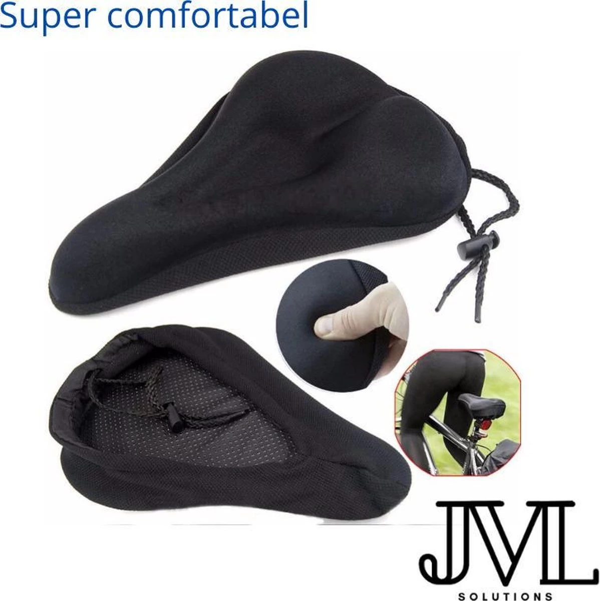 JML Sport Fiets Zadeldek 3D - Gel Gleuf - Fietszadeldek - Zadelhoes - Siliconen - Pad - Fietsen - Zitkussen - Fietszadelhoes - Zadel - Dek - Hoes - Nieuwste Technologie - Afbeelding 4