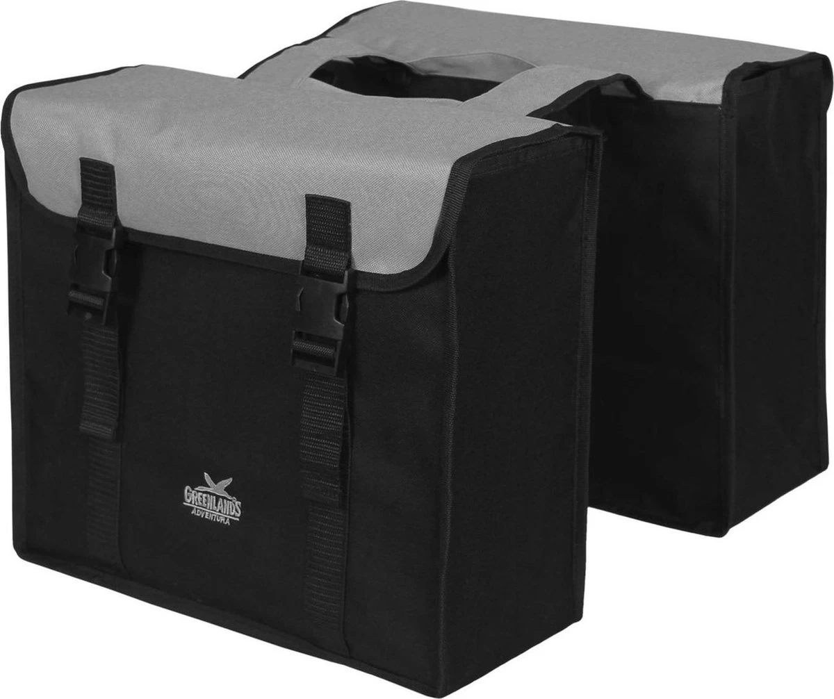 Greenlands - Dubbele Fietstas - 34 Liter - Zwart;Zilver Grijs - Afbeelding 2