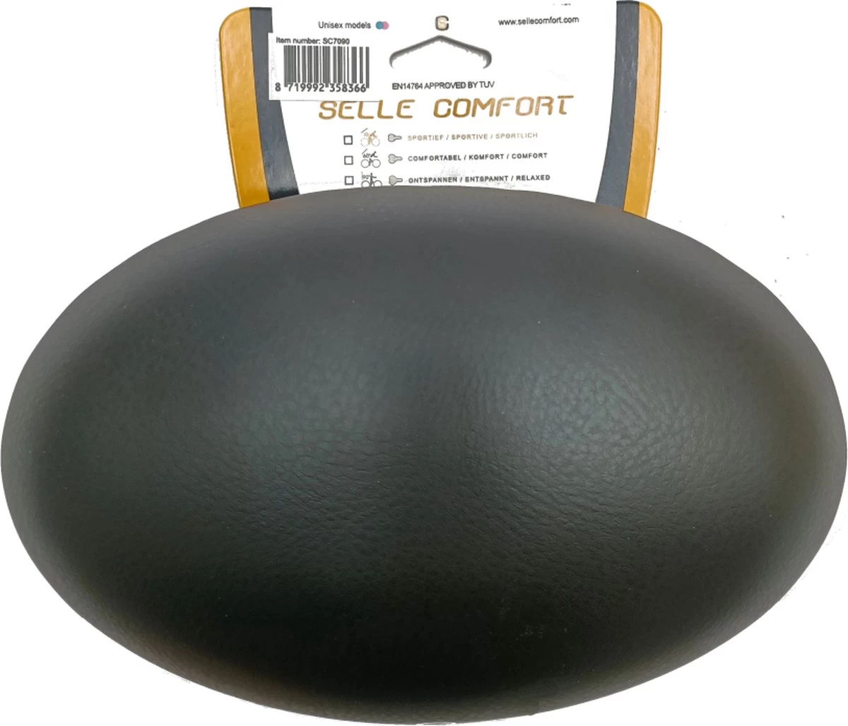 Selle Comfort Zadel Rok 22 Cm Dames Zwart - Afbeelding 3