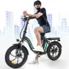 HITWAY E-Bike Elektrische Fiets 20 Inch Fat Tire E-Bicycle Vouwfiets, 250 W, 11,2 Ah Accu, Max. Bereik Tot 35-90 Km, Offroad-mountainbike Met Shimano 7-versnellingen, City EBike Met Slot,Groen Zwart