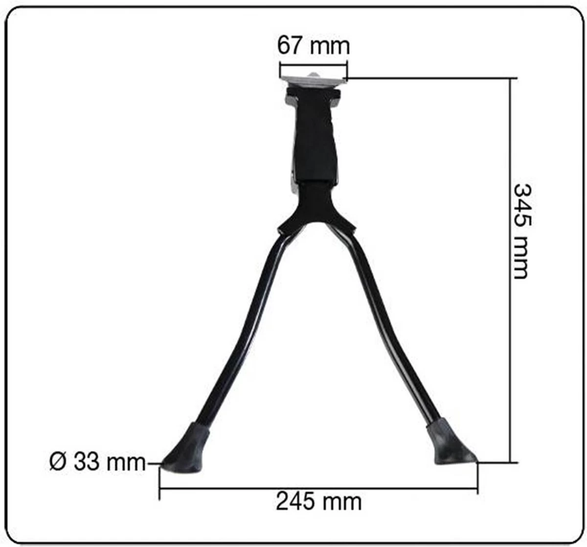 Benson Dubbele Fietsstandaard Bipod Kickstandaard Aluminium Roestvrij Zeer Stabiel Voor Bijvoorbeeld Een Mamafiets - Afbeelding 3