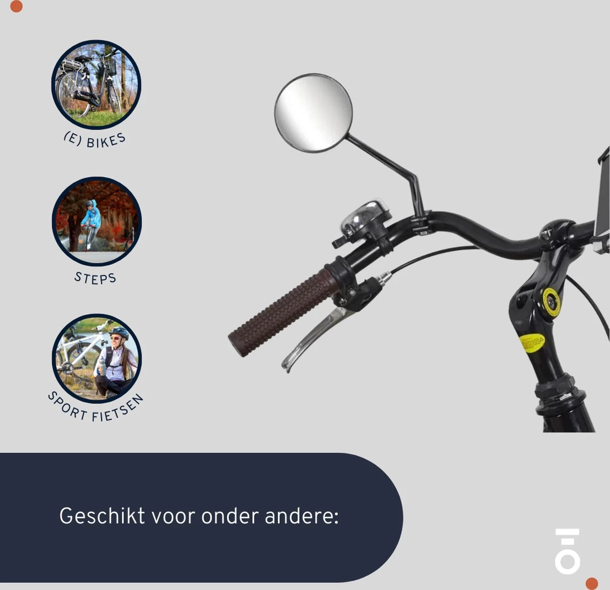 Fietsspiegel - Fietsspiegel EBike - Achteruitkijkspiegel - Flexibel - Flexibele Arm - Universele Verstelbare Fietsspiegel-Fiets Spiegel - Fietsspiegel Op Stuur - Electrische Fiets - - Afbeelding 2