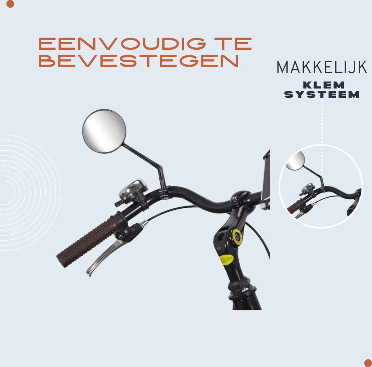 Fietsspiegel - Fietsspiegel EBike - Achteruitkijkspiegel - Flexibel - Flexibele Arm - Universele Verstelbare Fietsspiegel-Fiets Spiegel - Fietsspiegel Op Stuur - Electrische Fiets - - Afbeelding 5