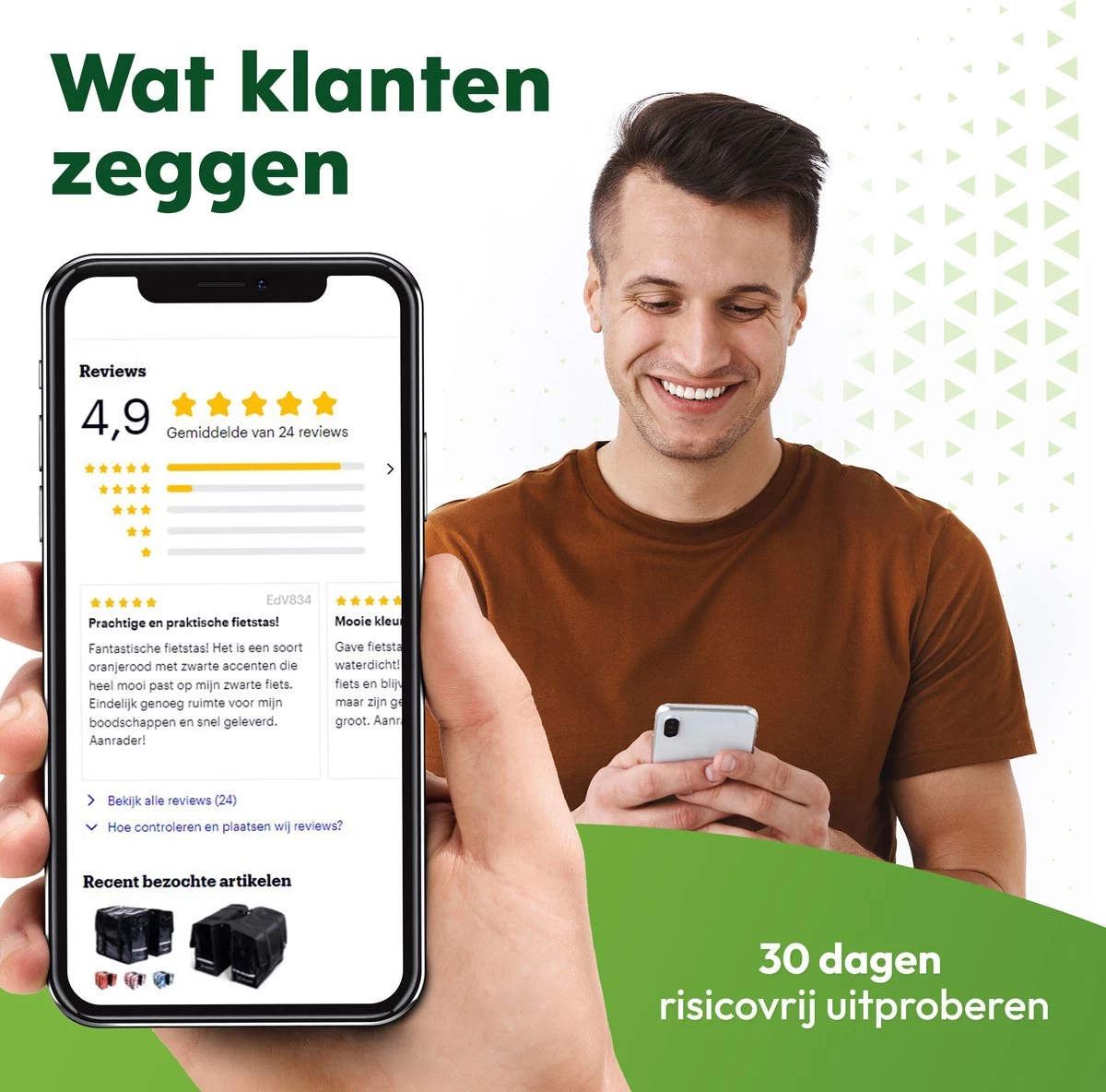 Ekostar® Online Shopping - Fietstassen Dubbel - Waterdicht - Fietstas - 46 Liter – Camouflage Blauw - Fietstassen Elektrische Fietsen - Afbeelding 2