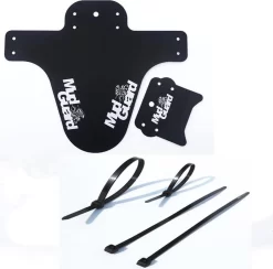 Nixnix - Mudguard MTB - Ass Saver - Universeel Spatbord Mountainbike - Eenvoudige Bevestiging Tie Wrap - Zwart Met Wit Print