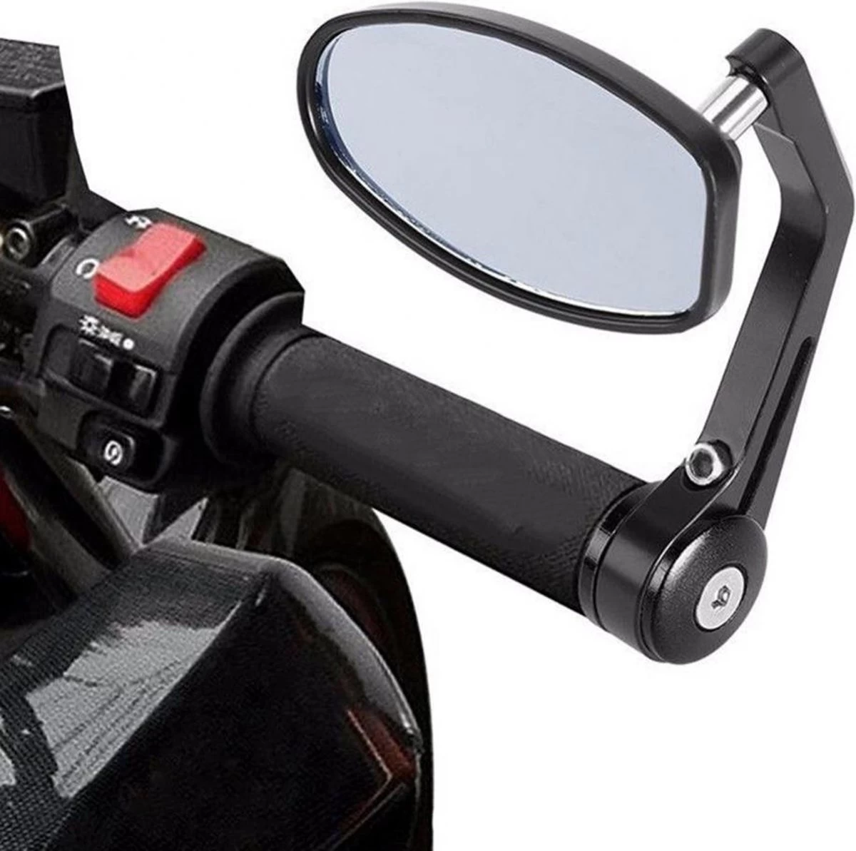 Bar End Spiegels - Motor Spiegels - Stuurspiegel - Universeel - 7/8 ''22mm - Zwart - Afbeelding 5