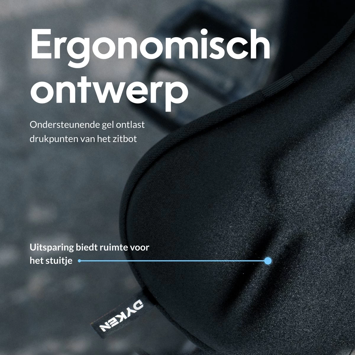 Dyken Zadelhoes Fiets Gel - Zadeldek - Universele Fietszadelhoes - Brede Zadels - Zwart - Afbeelding 7