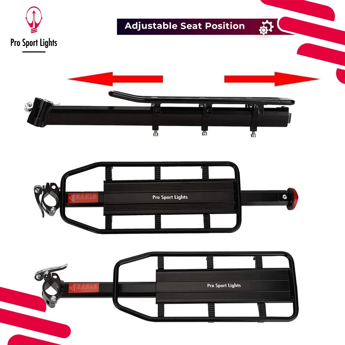 Bagagedrager Mountainbike Verlenger - Fiets Rek Achter - MTB/Racefiets Fietszadeldrager - Afbeelding 6