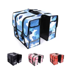 Ekostar® Online Shopping - Fietstassen Dubbel - Waterdicht - Fietstas - 46 Liter – Camouflage Blauw - Fietstassen Elektrische Fietsen