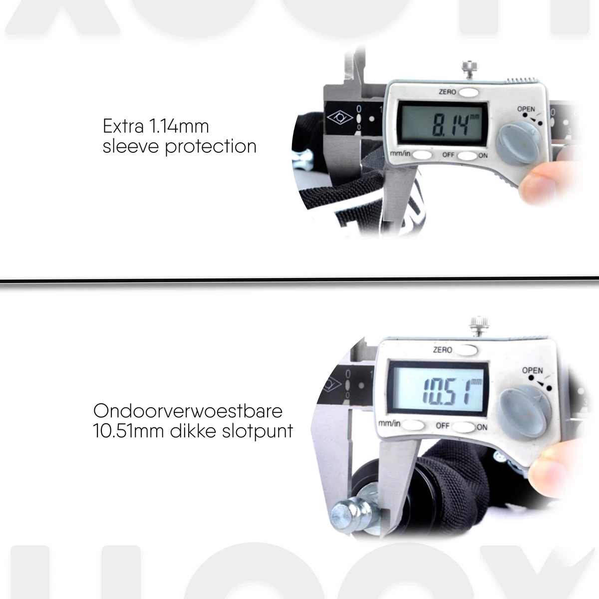 LLOCX Fiets Kettingslot Van 1 Meter + 2 Sleutels – 7mm Roestvrij Aluminium – Sluiten Zonder Sleutel – Insteekslot Met Groene Kliksluiting – Krasvrije & Scheurvrije Sleeve - Afbeelding 4