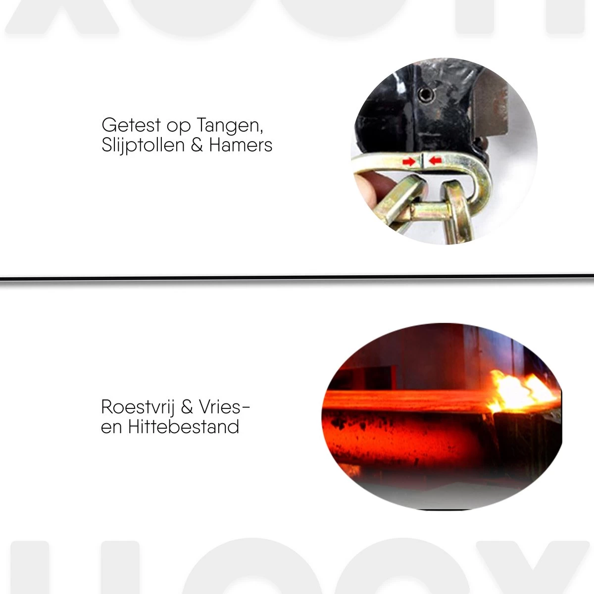 LLOCX Fiets Kettingslot Van 1 Meter + 2 Sleutels – 7mm Roestvrij Aluminium – Sluiten Zonder Sleutel – Insteekslot Met Groene Kliksluiting – Krasvrije & Scheurvrije Sleeve - Afbeelding 8