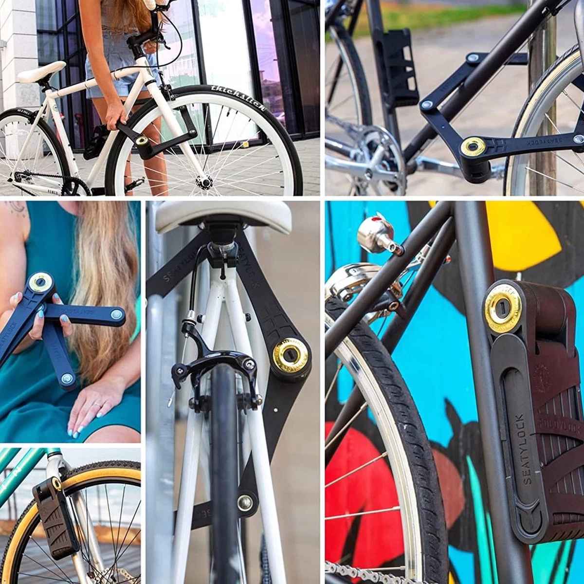 FoldyLock Forever Vouwslot Fietsslot 18/18 Gold Hoge Kwaliteit - Voor Elk Type Fiets - Met Houder 90cm - Afbeelding 4