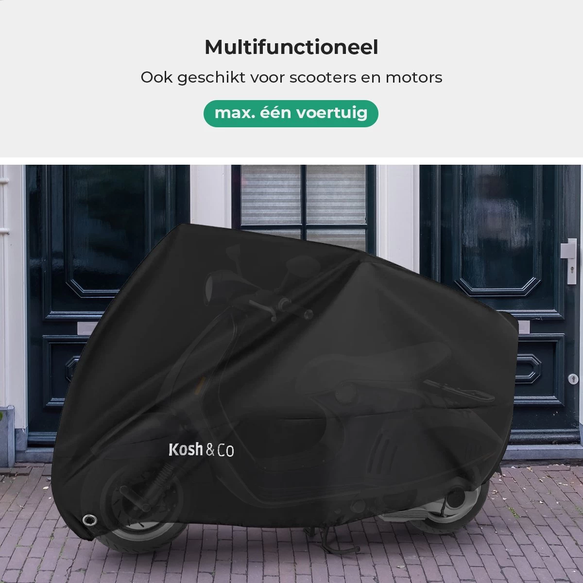 Merkloos Fietshoes Voor 2 Fietsen - Fietshoes Waterdicht - XL - Incl. Gratis Zakje & Zadelhoes - Afbeelding 5