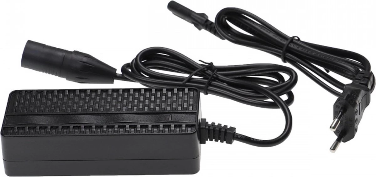 Oplader Voor E-bike - Voor 36V Accu's - 42V - 1,35A - 60W - 3-Pins Aansluiting - Zwart - Afbeelding 3