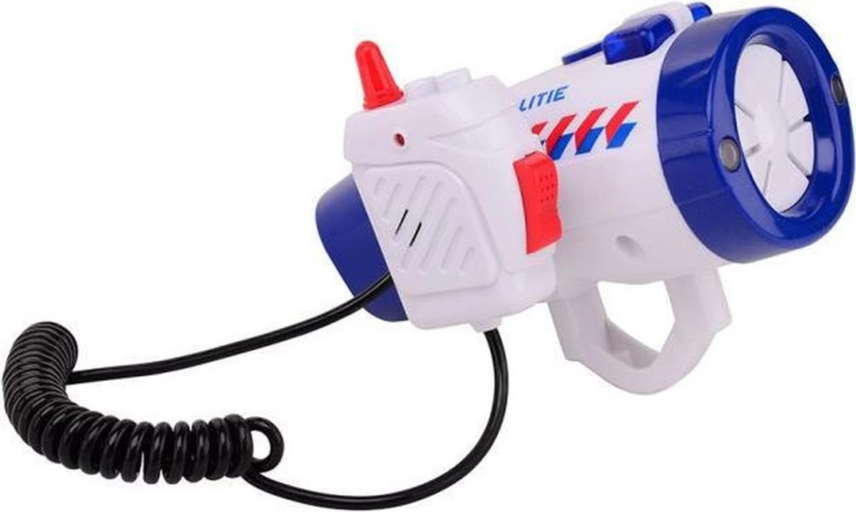 Bike Fun Politiesirene Met Microfoon Junior Wit/rood/blauw