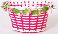 Volare Gevlochten Fietsmand Met Bloemen