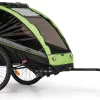 Klarfit Kiddy King Fietskar Voor Kinderen - Fietsaanhanger Voor 1 Tot 2 Kinderen Vanaf 12 Maanden - Joggerbuggy - Met Gaas En Regehoes - Inclusief Opbergruimte
