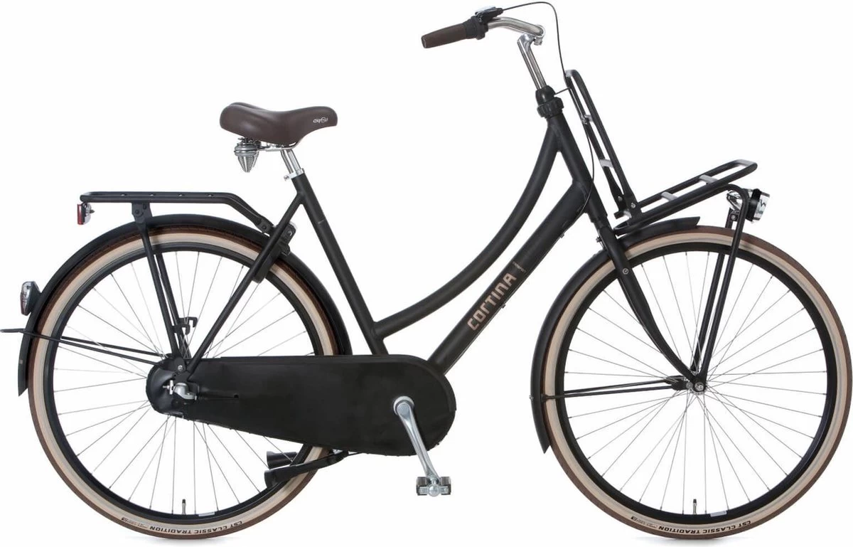 Cortina U4 - Stadsfiets - D50 - Jet Black Matt - R3