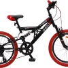Amigo Fun Ride - Mountainbike 20 Inch - Voor Jongens En Meisjes - Met 7 Versnellingen - Zwart/Rood