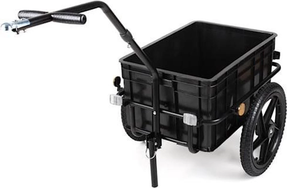 DURAMAXX Big Mike Fietskar - Fietsaanhanger - 70 Liter - Zwart - Afbeelding 2