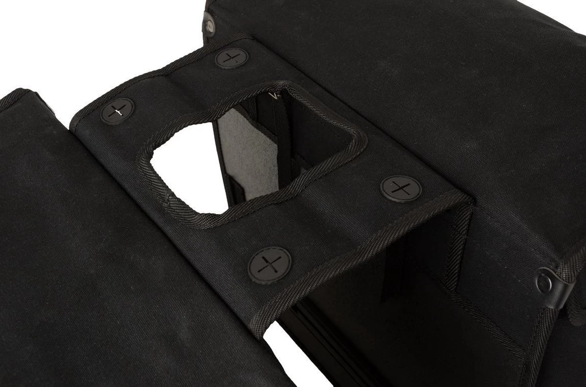 Fastrider Canvas 94 Dubbele Fietstas Zwart - 56L - Afbeelding 4