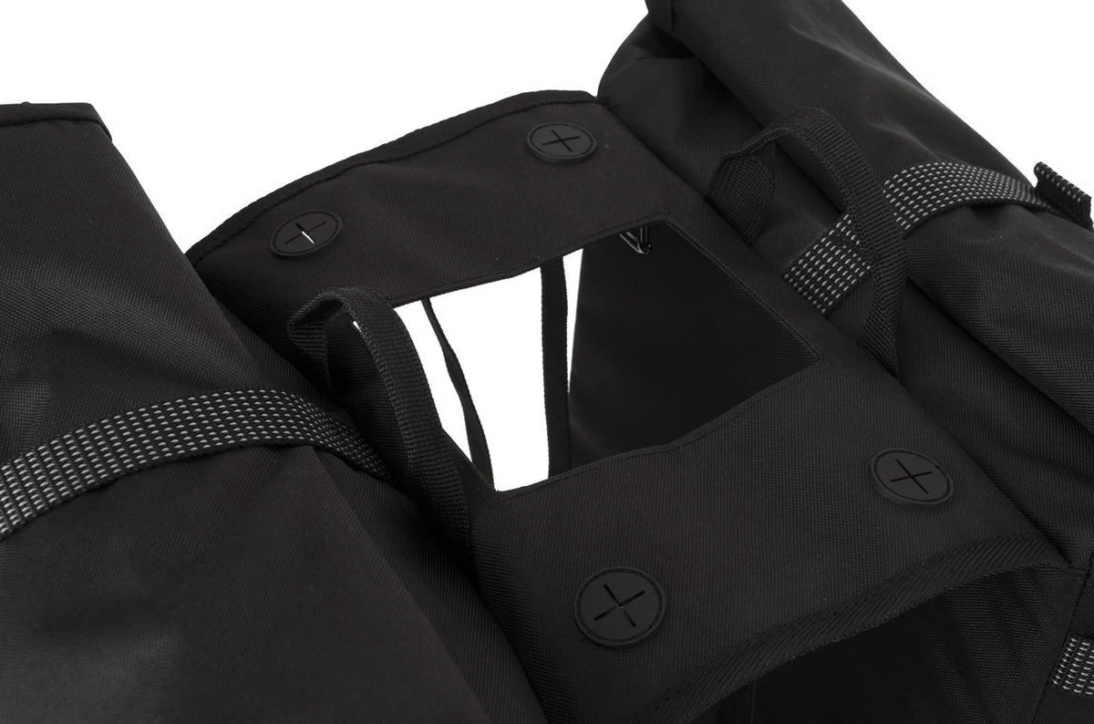 AGU Trend H2O Roll-Top Dubbele Fietstas Urban Zwart - 28 L - Afbeelding 7