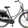Wheelerz.nl Omafiets 28 Inch Zwart Met Voordrager