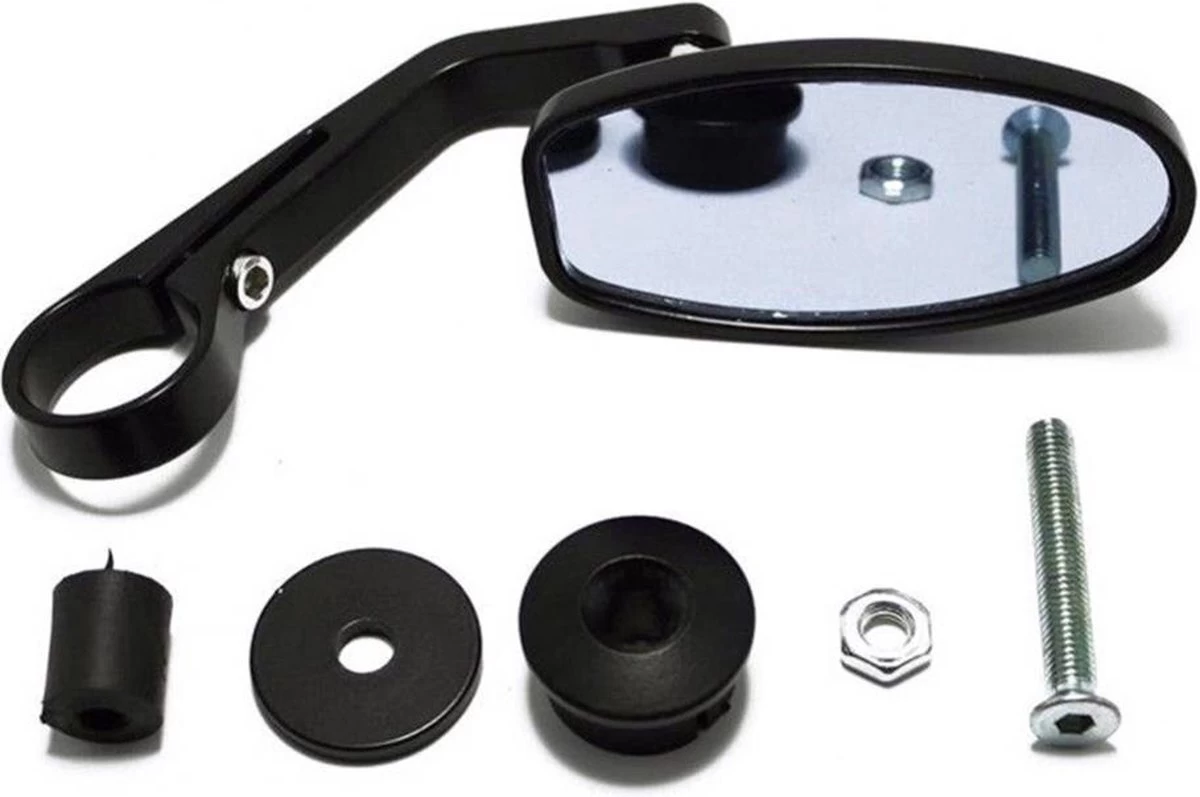 Bar End Spiegels - Motor Spiegels - Stuurspiegel - Universeel - 7/8 ''22mm - Zwart - Afbeelding 2