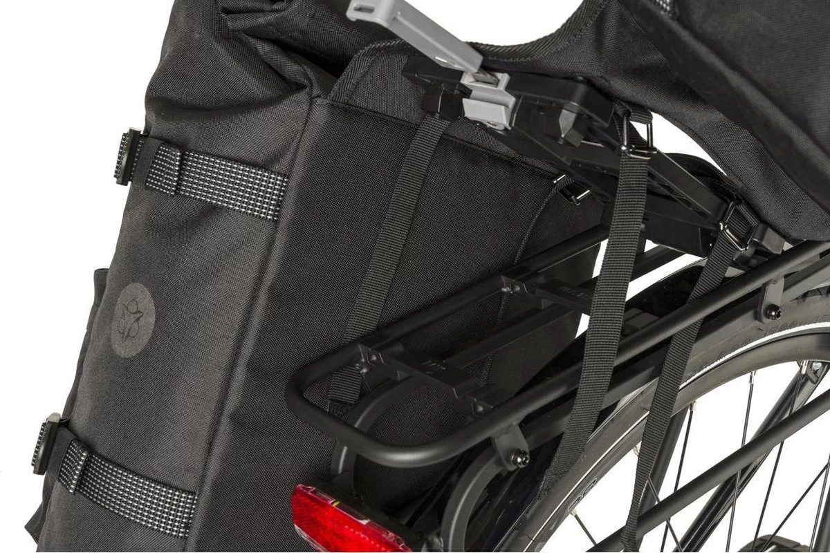 AGU Trend H2O Roll-Top Dubbele Fietstas Urban Zwart - 28 L - Afbeelding 9