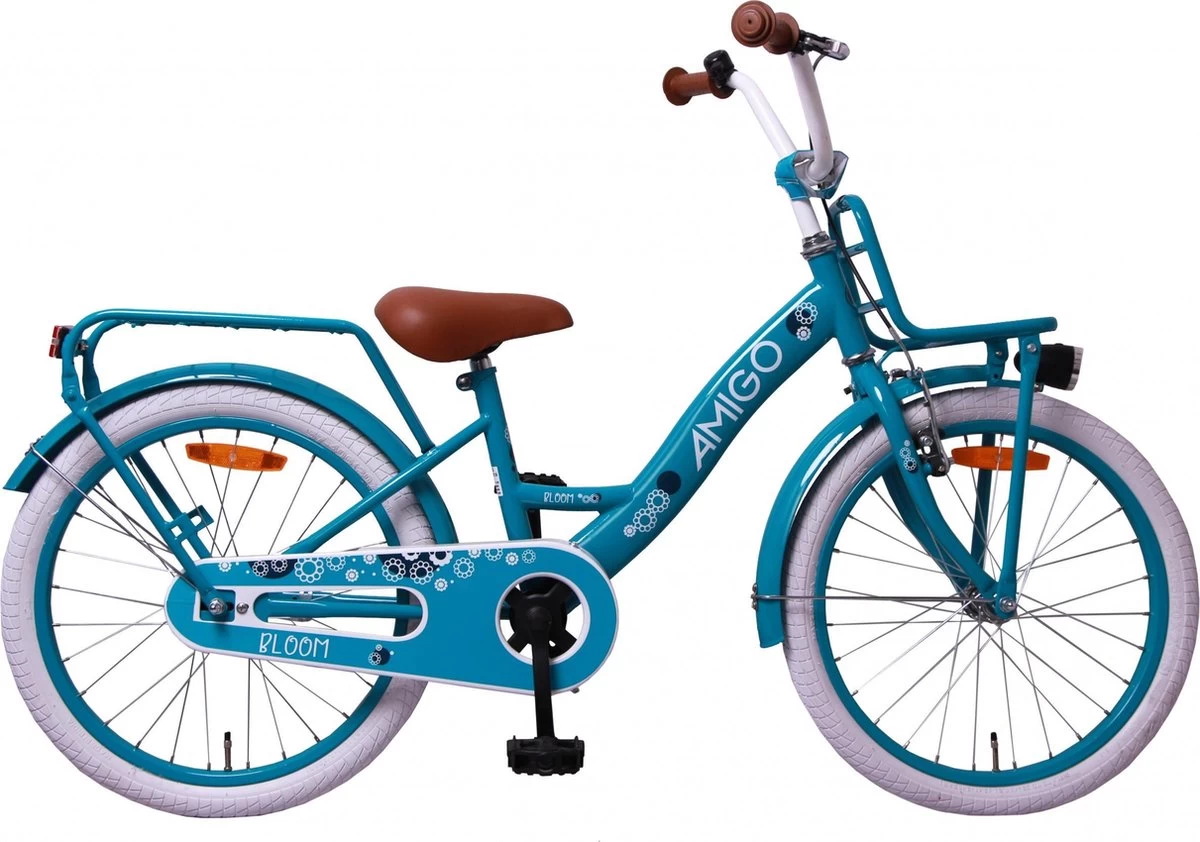 Amigo Bloom Meisjesfiets - Kinderfiets 20 Inch - Turquoise