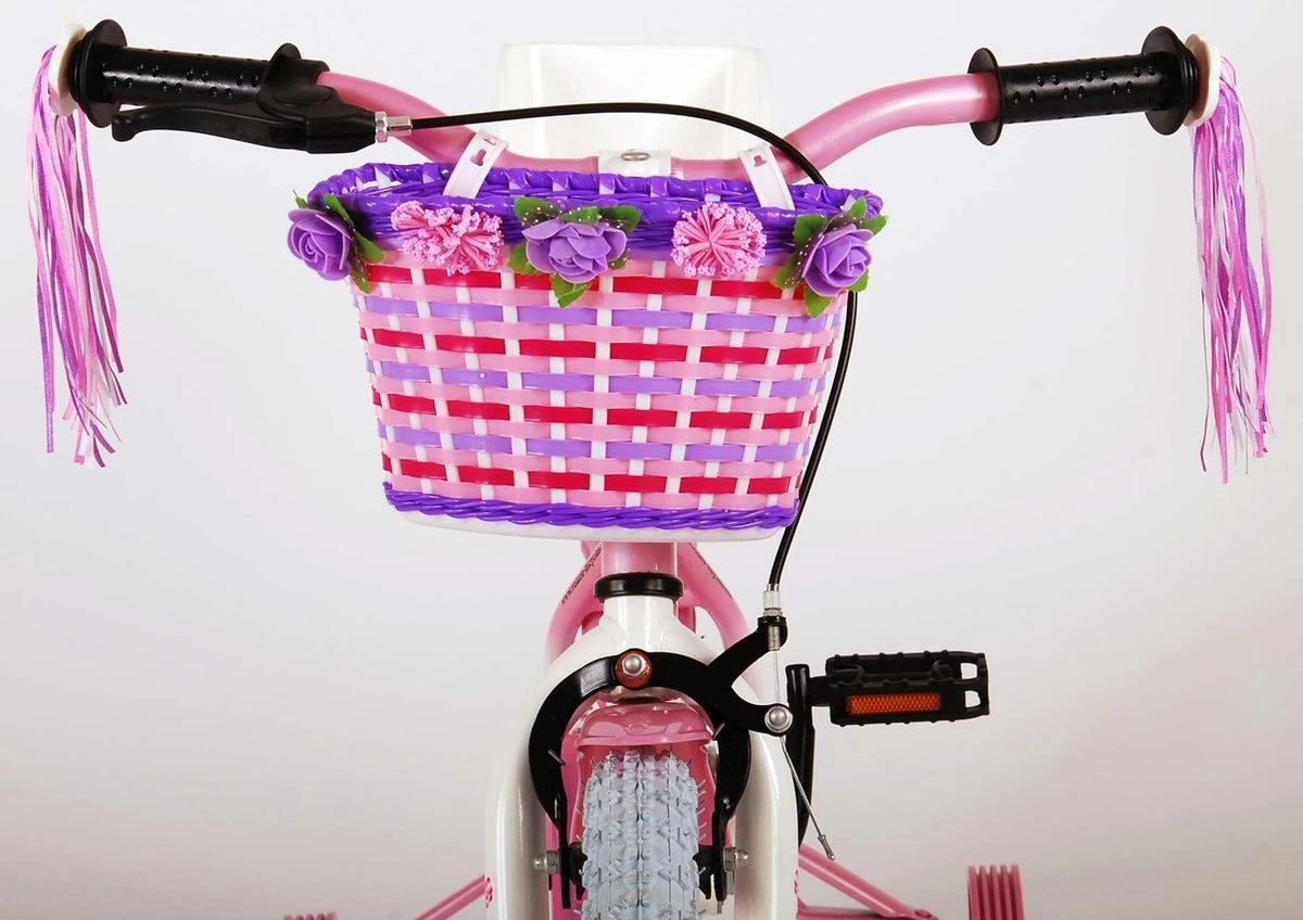 Volare Rose Kinderfiets - Meisjes - 14 Inch - Roze Wit - 95% Afgemonteerd - Afbeelding 15