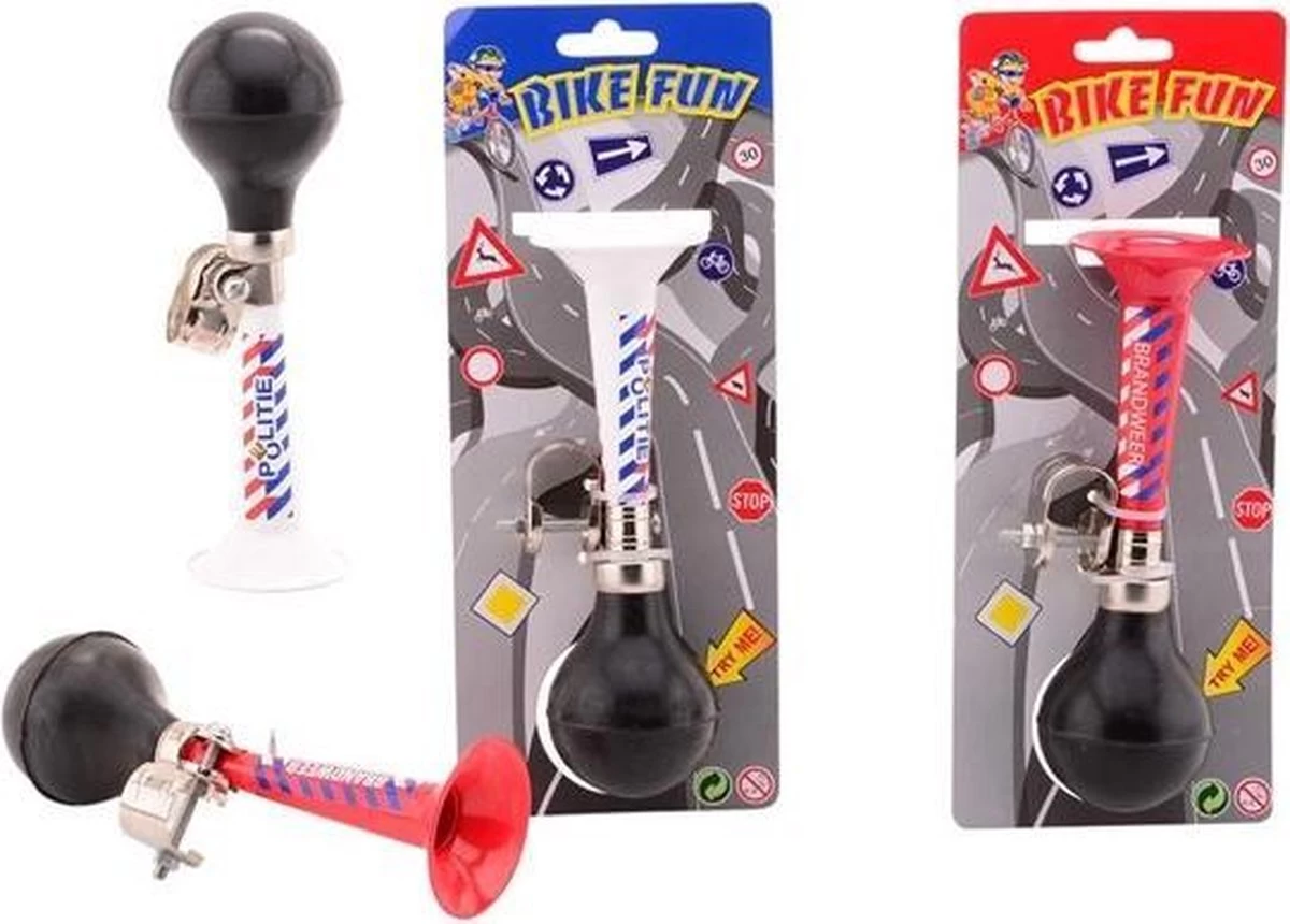 Fietstoeter Bikefun Metaal Brandweer / Politie - Afbeelding 3