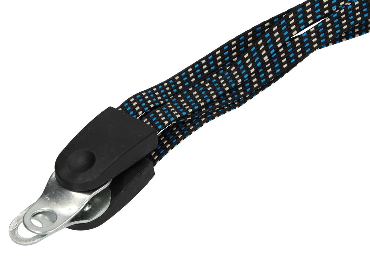 Benson Bike Parts Zwarte Snelbinder Set Voor Op De Fiets – Compleet – 60x3x1cm – Zwart | Elastieken Binders Set Voor De Bagagedrager | Fietsonderdelen Klein - Afbeelding 2