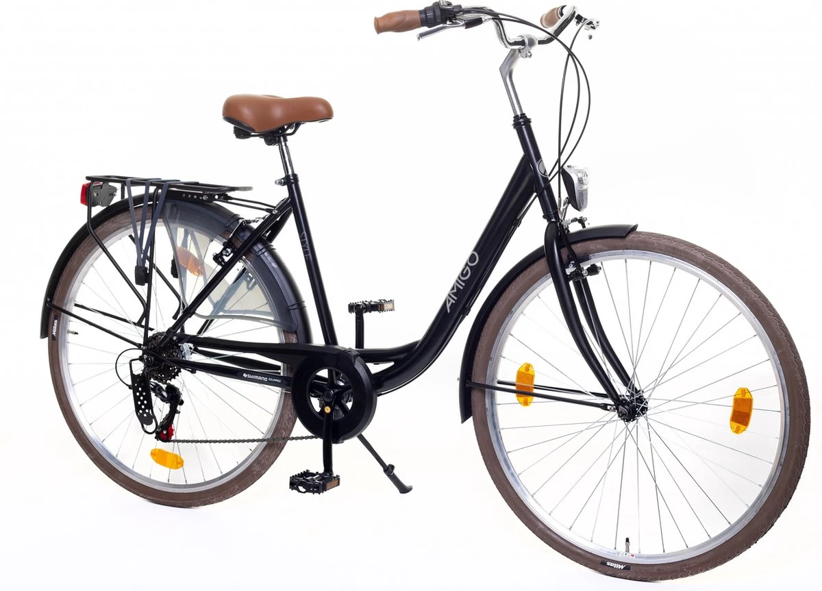 Amigo Style - Damesfiets 28 Inch - Fiets Met 6 Versnellingen - Zwart - Afbeelding 5