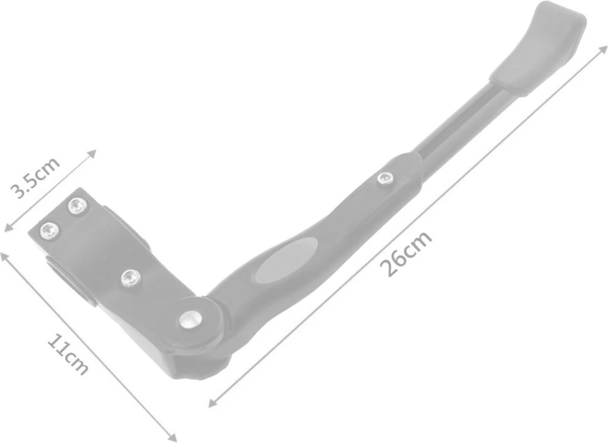Ekkong - Fietsstandaard Enkel 26 Cm Zijstandaard Aluminium Roestvrij Fiets Mountainbikes Makkelijk - Mountainbike Standaard Universeel - MTB Kickstand - Afbeelding 5