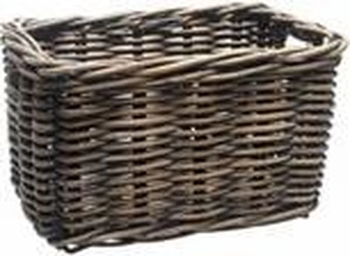 New Looxs Brisbane Large Fietsmand Voordrager - 39 Liter - Rotan - Grijs - Afbeelding 2