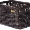 Basil Noir Fietsmand L - Voor - Rotan - Zwart Melee - Large