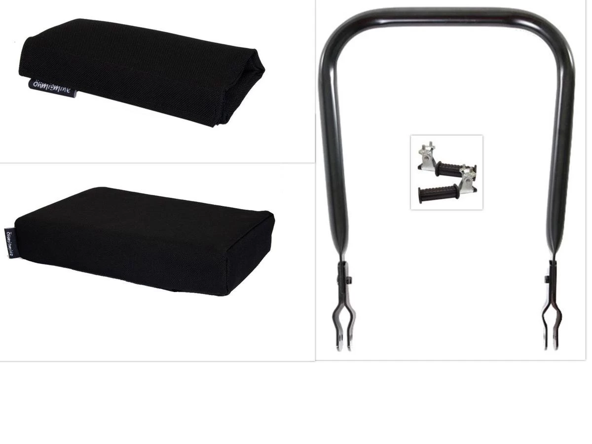 Bagagedrager-kussen, Rug-rolkussentje Incl. Voetsteuntjes En Rugleuning, Complete Set - Afbeelding 6