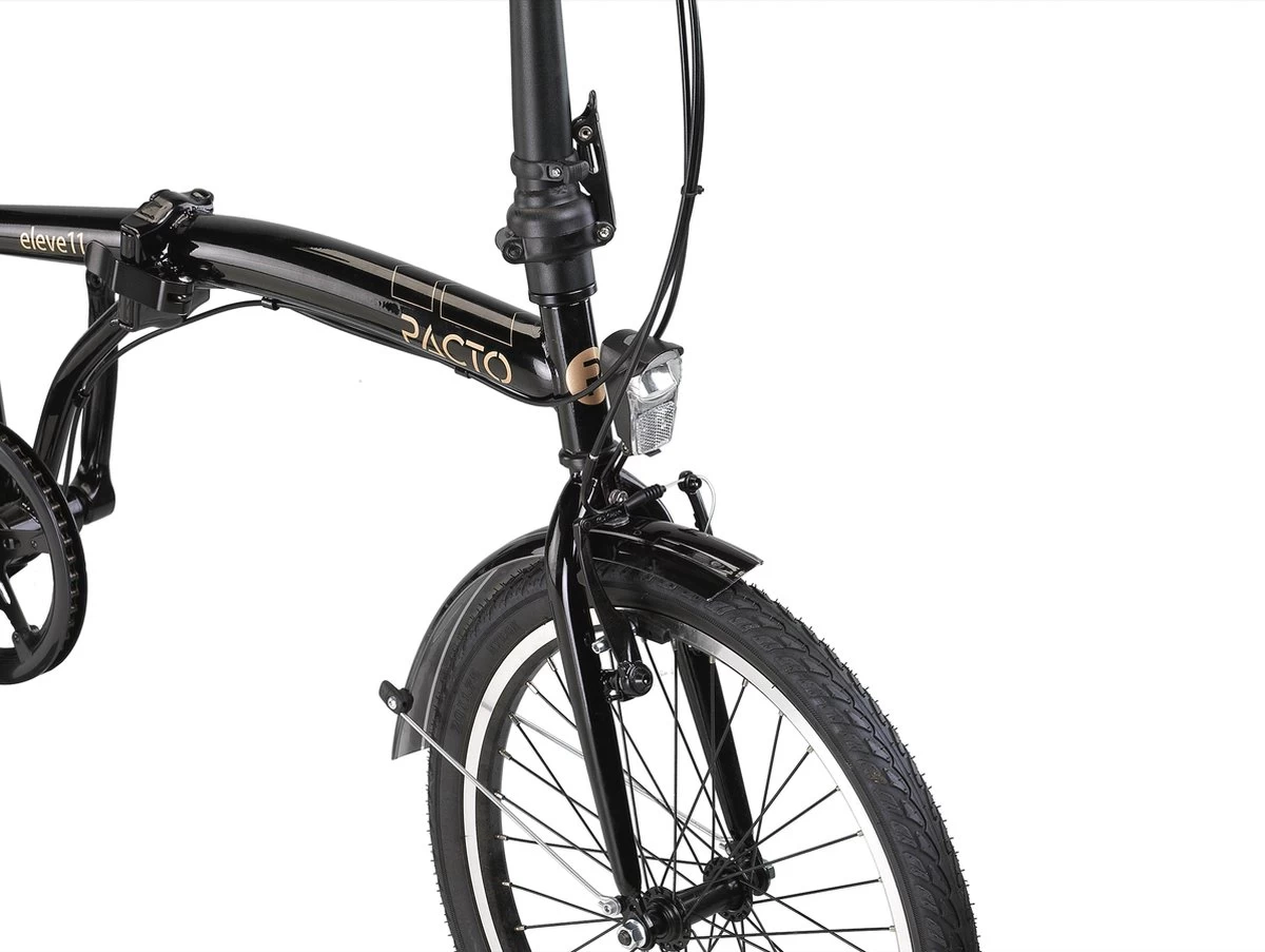 PACTO ELEVEN FOLDING BIKE BLACK/GOLD 3v VOUWFIETS PLOOIFIETS - Afbeelding 7